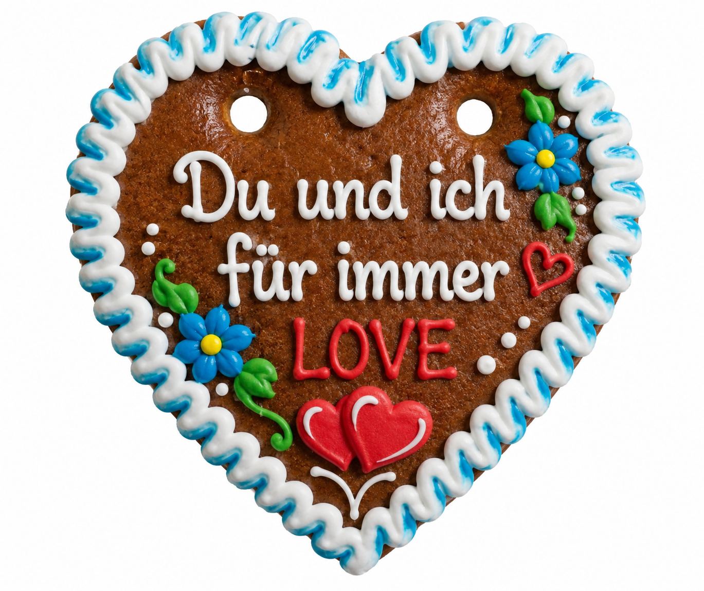 "Personalisiertes Lebkuchenherz mit Wunschtext – handgefertigt"